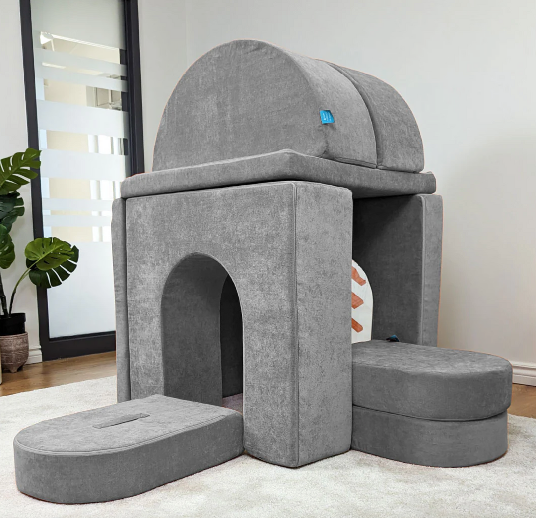 Gray Modular Play Couch Bundle for Toddlers