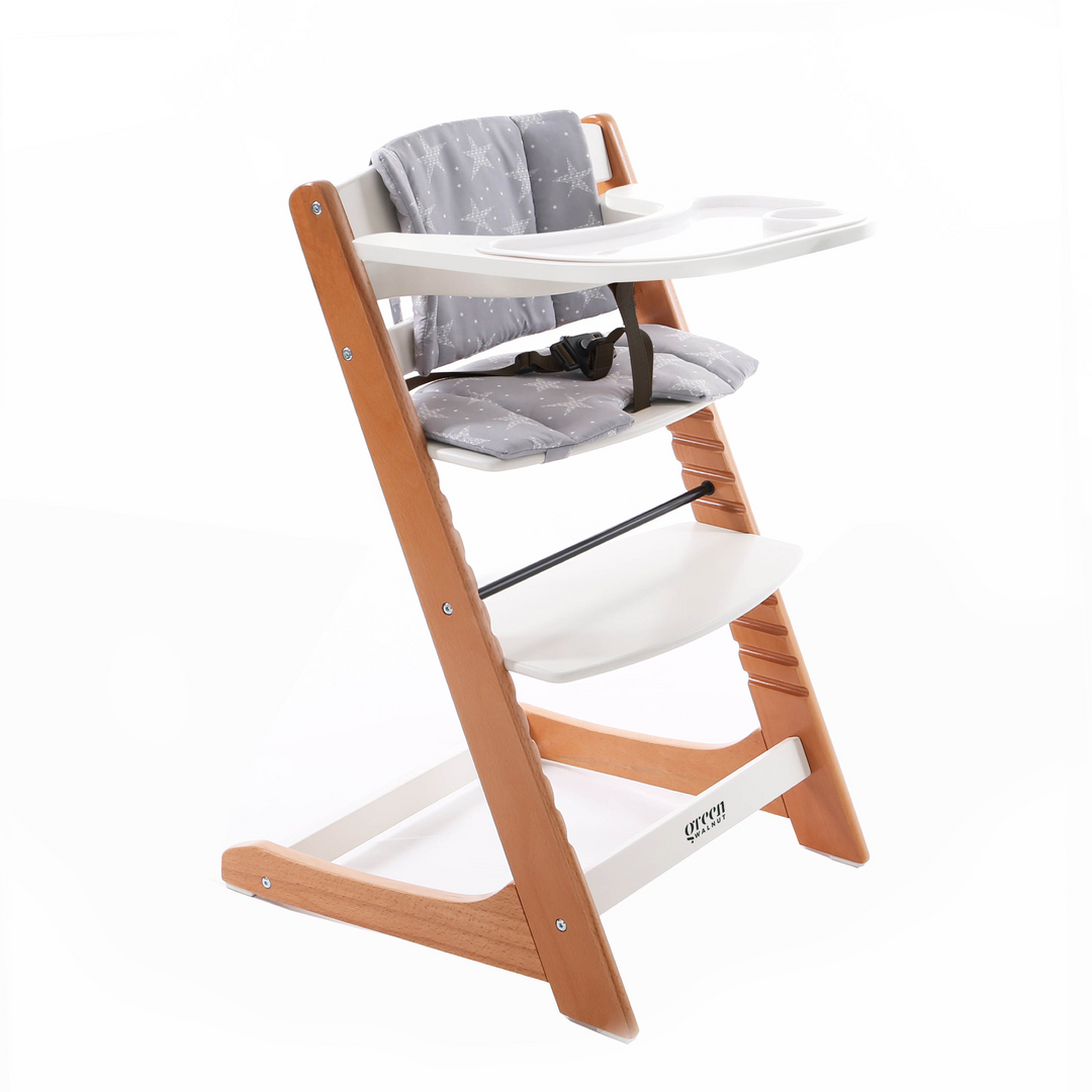 Adjustable Wooden Baby High Chair