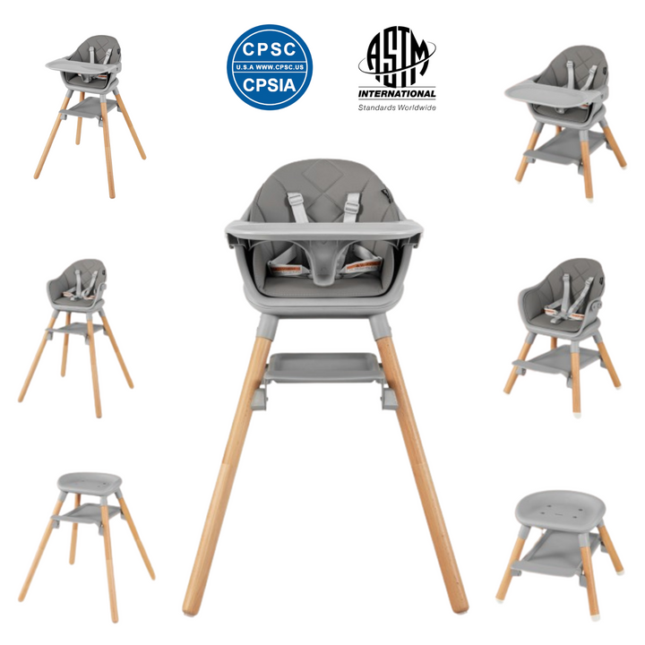 6 In 1 Convertible Baby High Chair