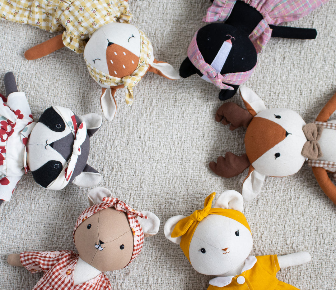 Set Of 6 Handmade Dolls