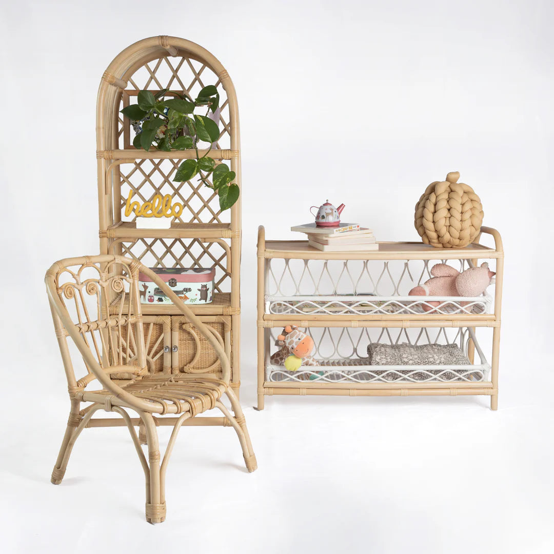 Rattan Kids Shelf - Large