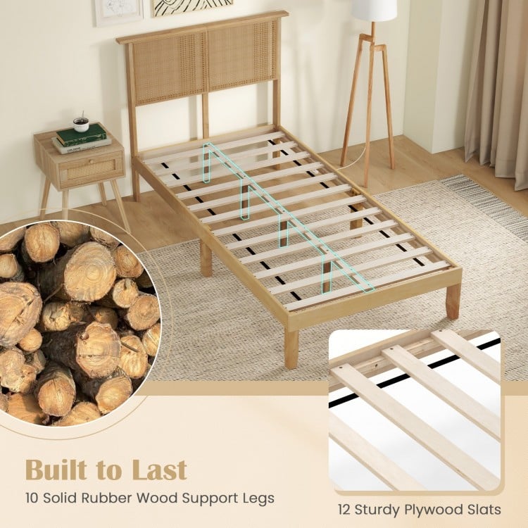 Kids Rattan Bed -TWIN SIZE