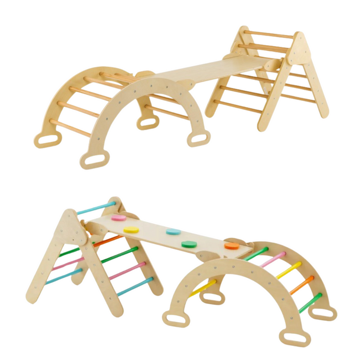 Pikler Triangle, Rocker Arch And Reversible Ramp SET